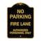 Signmission No Parking Fire Lane Authorized Personnel Only, Black & Gold Aluminum Sign, 18" x 24", BG-1824-23621 A-DES-BG-1824-23621 - alternate 1